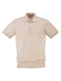 Brunello Cucinelli Men Lightweight Cotton Knit Polo Shirt