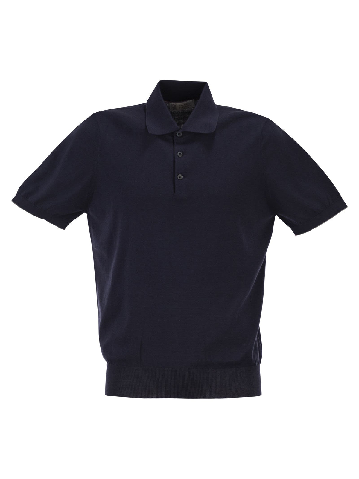 Brunello Cucinelli Men Lightweight Cotton Knit Polo Shirt