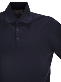 Brunello Cucinelli Men Lightweight Cotton Knit Polo Shirt