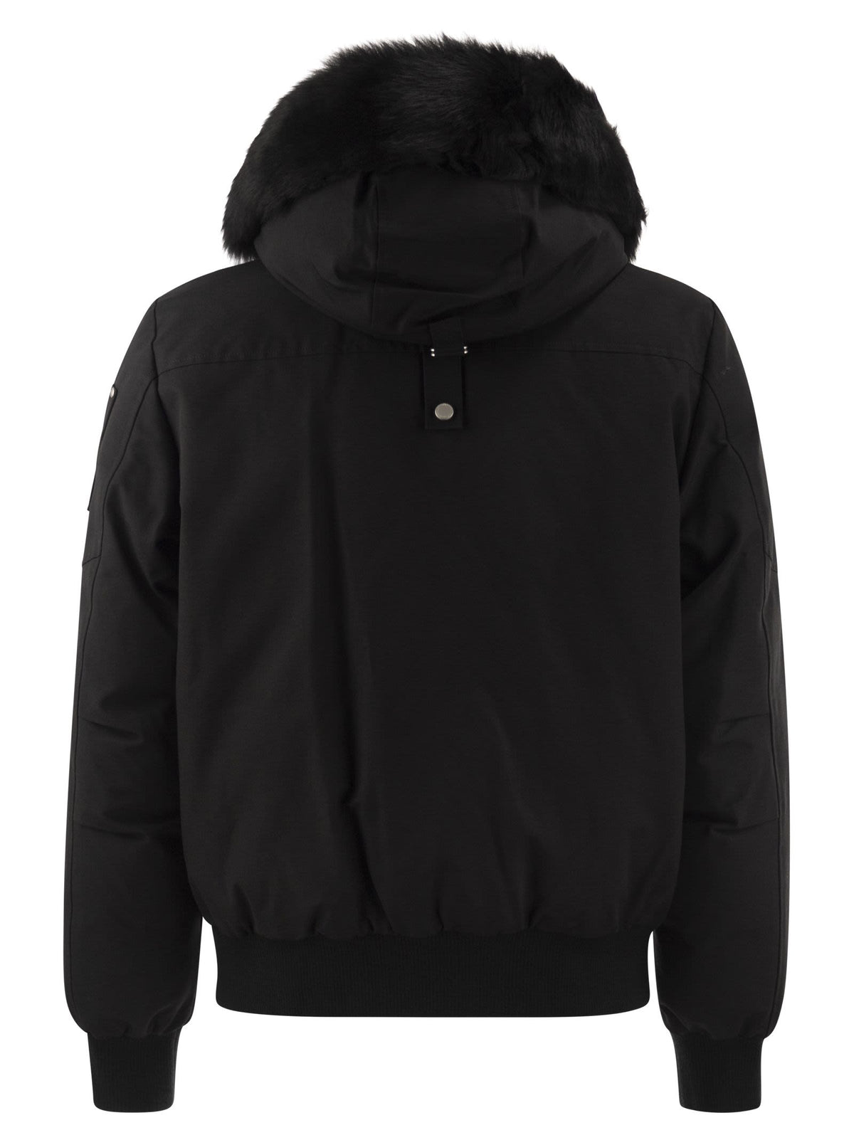 Moose Knuckles Men Original Ballistic - Down-Filled Bomber Jacket With Hood And Shearling Trim