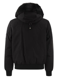 Moose Knuckles Men Original Ballistic - Down-Filled Bomber Jacket With Hood And Shearling Trim
