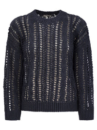 Brunello Cucinelli Women Cable & Mesh Jute And Cotton Jersey