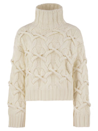 BRUNELLO CUCINELLI Brunello Cucinelli Women Braided High-Necked Cashmere Sweater