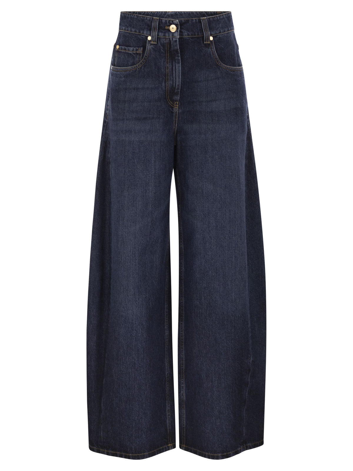 Brunello Cucinelli Women Wide-Leg Cotton Denim Jeans