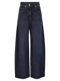 Brunello Cucinelli Women Wide-Leg Cotton Denim Jeans