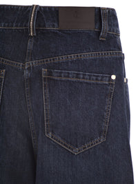 Brunello Cucinelli Women Wide-Leg Cotton Denim Jeans