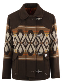 Fay Men Fay Archive Wool-Blend Jacket With Geometric Pattern