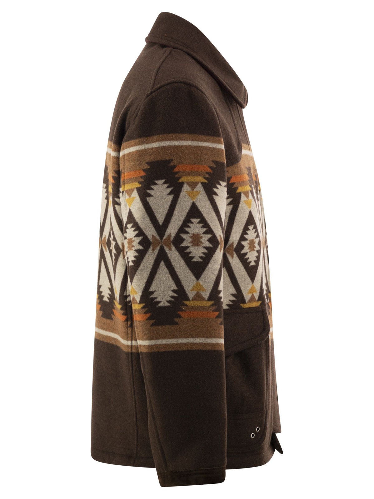 Fay Men Fay Archive Wool-Blend Jacket With Geometric Pattern