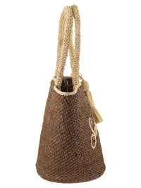 MC2 SAINT BARTH Mc2 Saint Barth Women Woven Raffia Tote Bag With Embroidered Logo