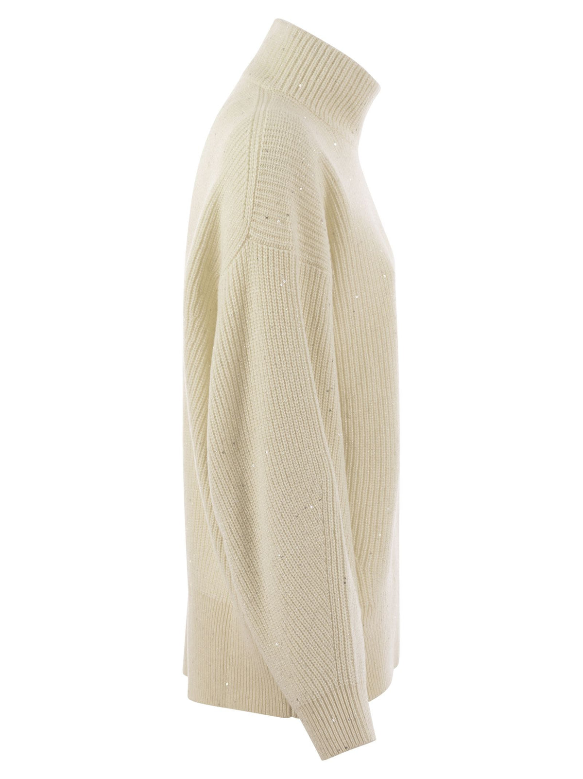 BRUNELLO CUCINELLI Brunello Cucinelli Women Wool And Cashmere Rib Sweater With Sequins
