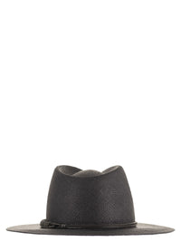 Brunello Cucinelli Women Straw Fedora With Precious Leather Band