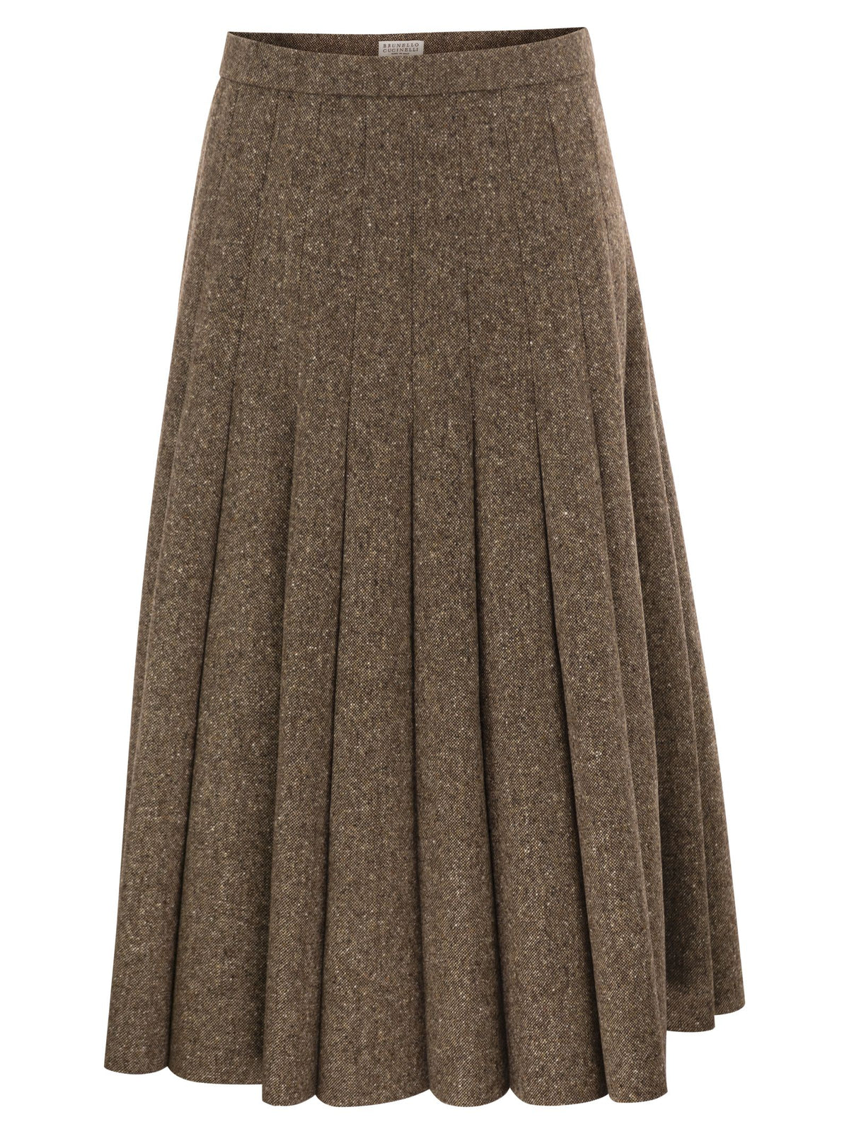 Brunello Cucinelli Women Pleated Wool Midi Skirt