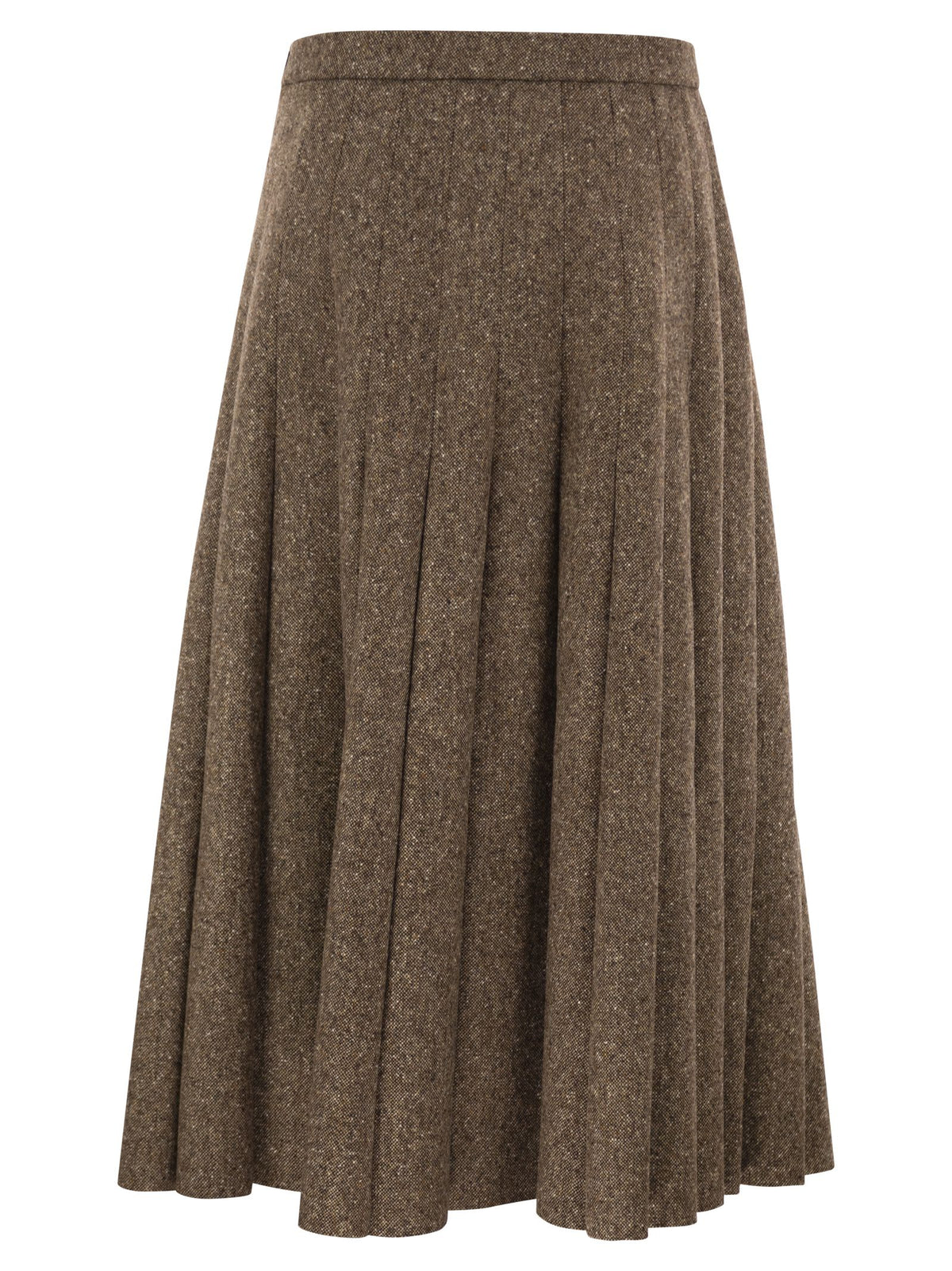 Brunello Cucinelli Women Pleated Wool Midi Skirt