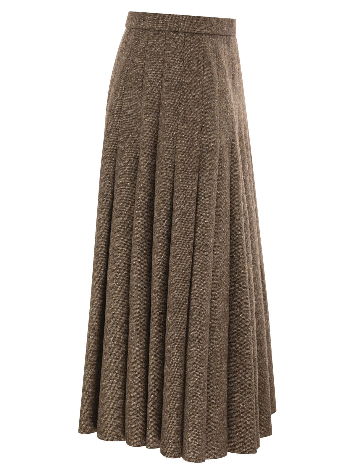 Brunello Cucinelli Women Pleated Wool Midi Skirt