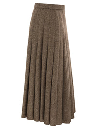 Brunello Cucinelli Women Pleated Wool Midi Skirt