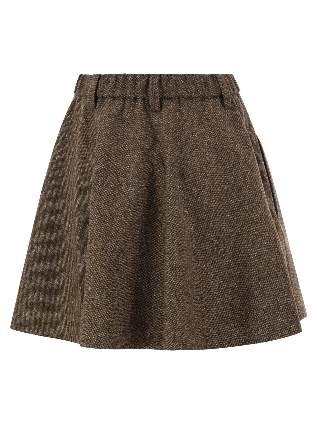 Brunello Cucinelli Women Flared Virgin Wool Blend Skirt