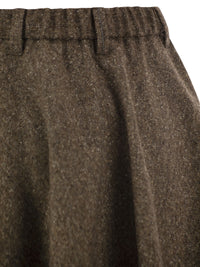 Brunello Cucinelli Women Flared Virgin Wool Blend Skirt