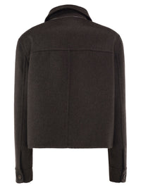 Brunello Cucinelli Women Cropped Cashmere Jacket With Monili Detail At The Back