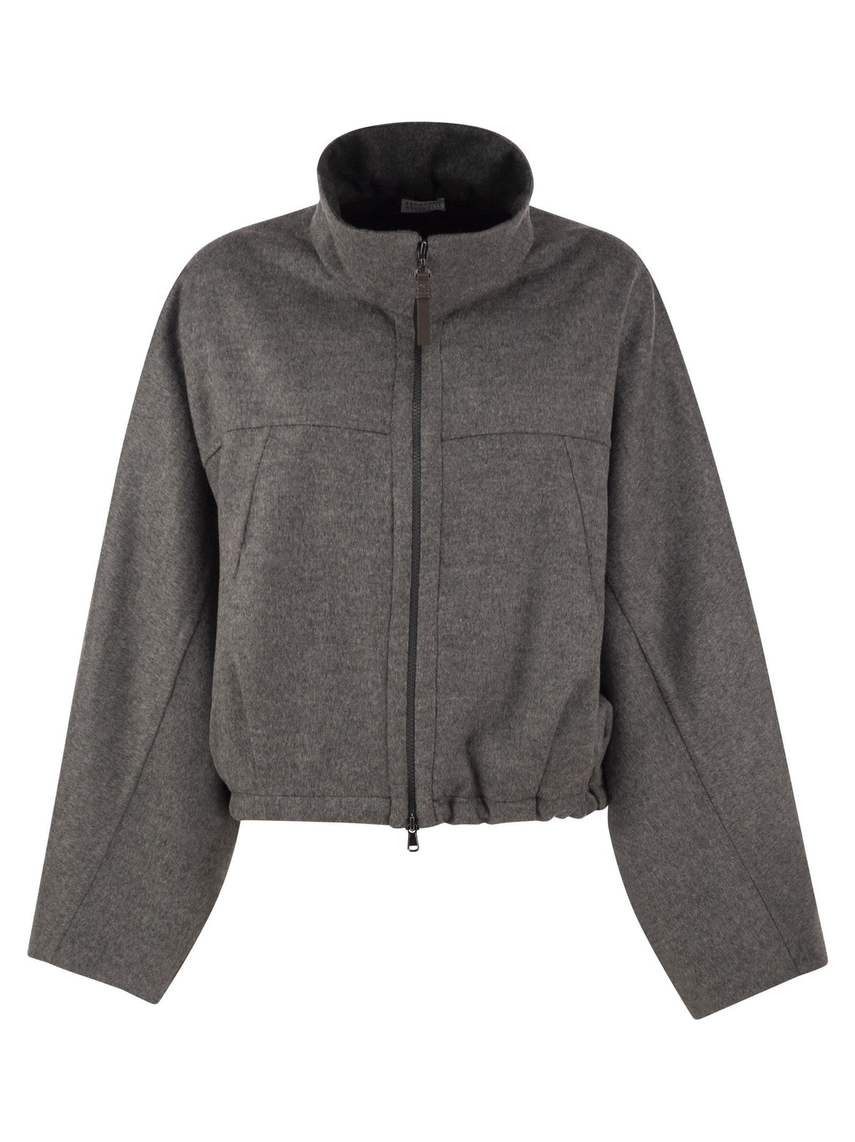 Brunello Cucinelli Women Cropped Virgin Wool Jacket With High Collar