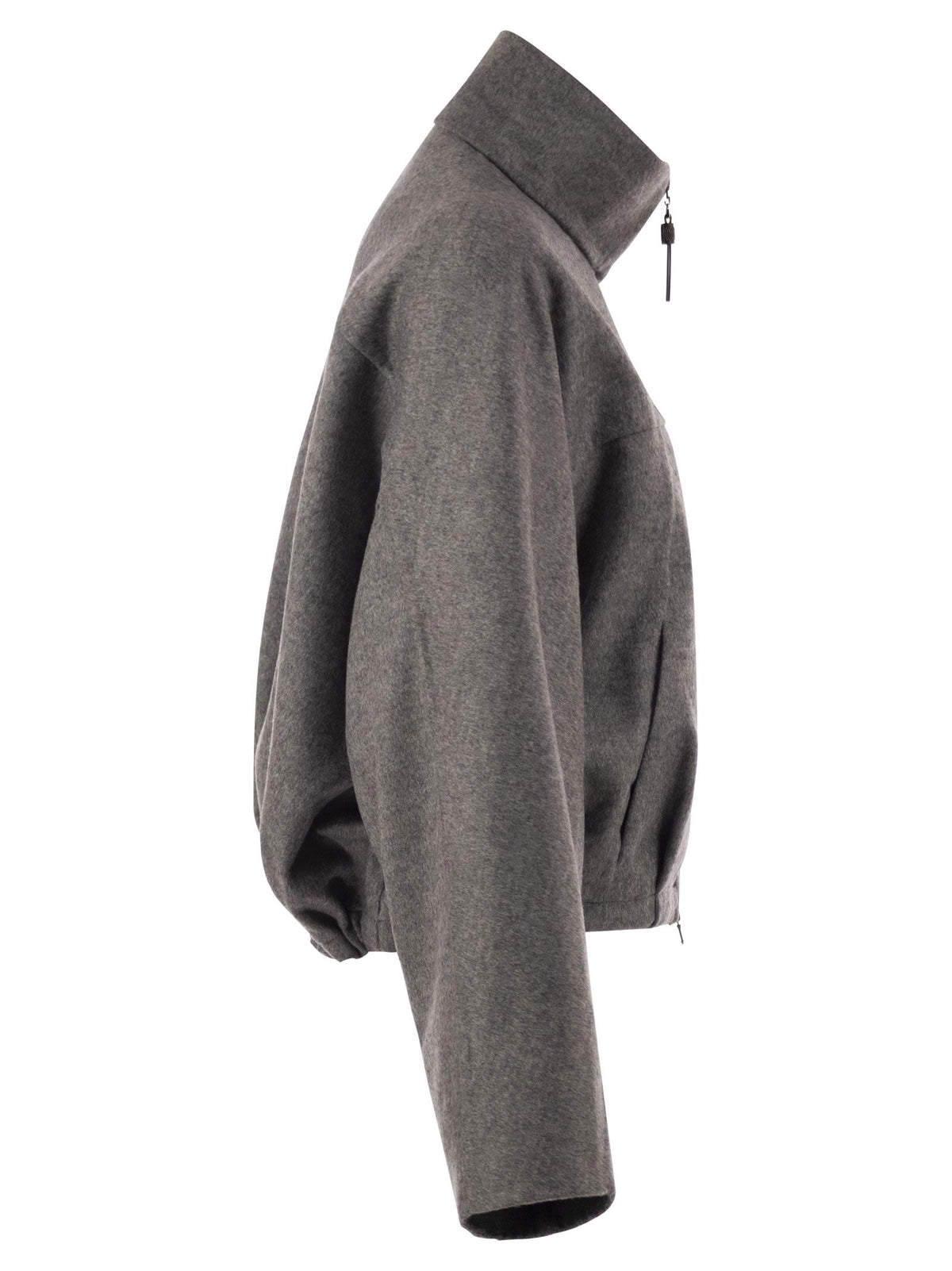 Brunello Cucinelli Women Cropped Virgin Wool Jacket With High Collar