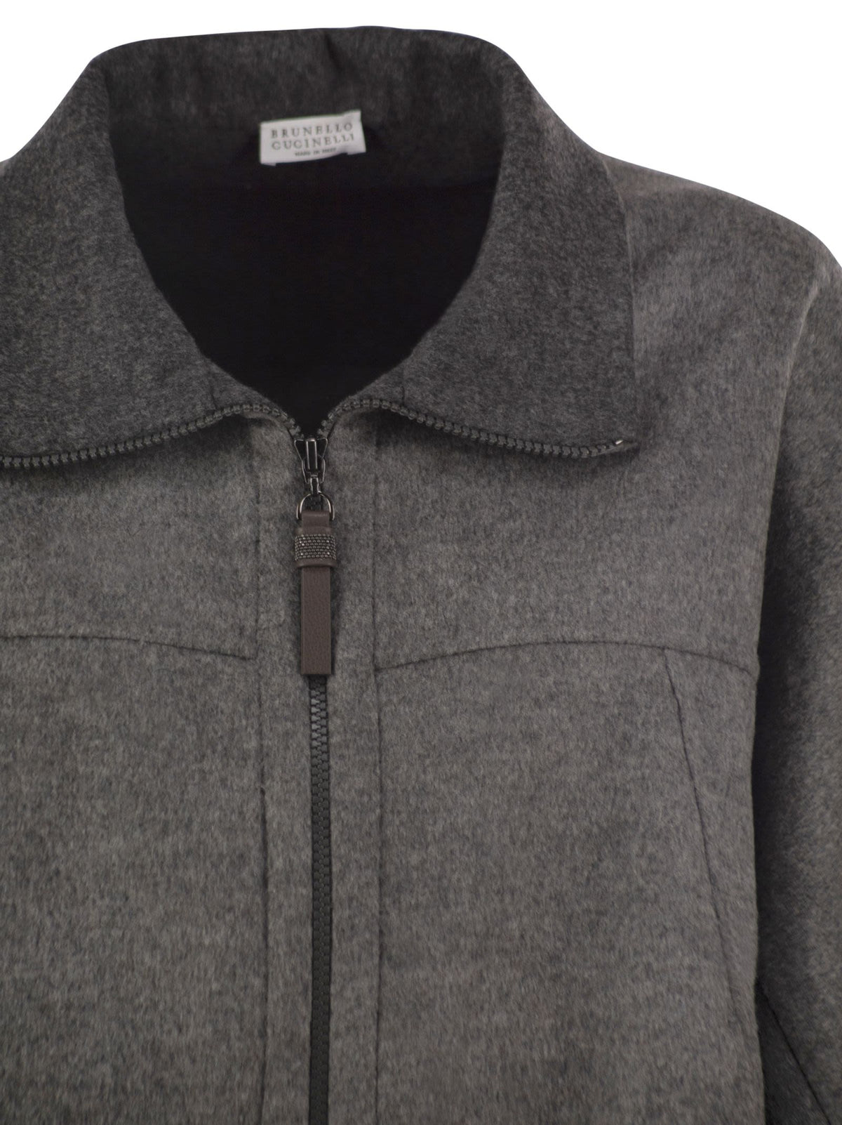 Brunello Cucinelli Women Cropped Virgin Wool Jacket With High Collar