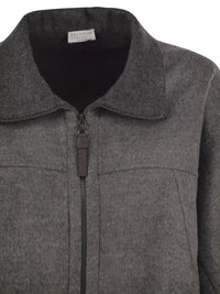 Brunello Cucinelli Women Cropped Virgin Wool Jacket With High Collar