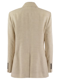 Brunello Cucinelli Women Viscose And Cotton Corduroy Jacket With Necklace
