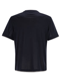 Brunello Cucinelli Men Silk And Cotton T-Shirt