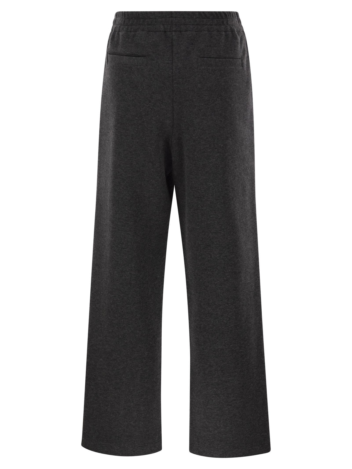 BRUNELLO CUCINELLI Brunello Cucinelli Women Wide-Leg Cotton And Cashmere Jersey Trousers