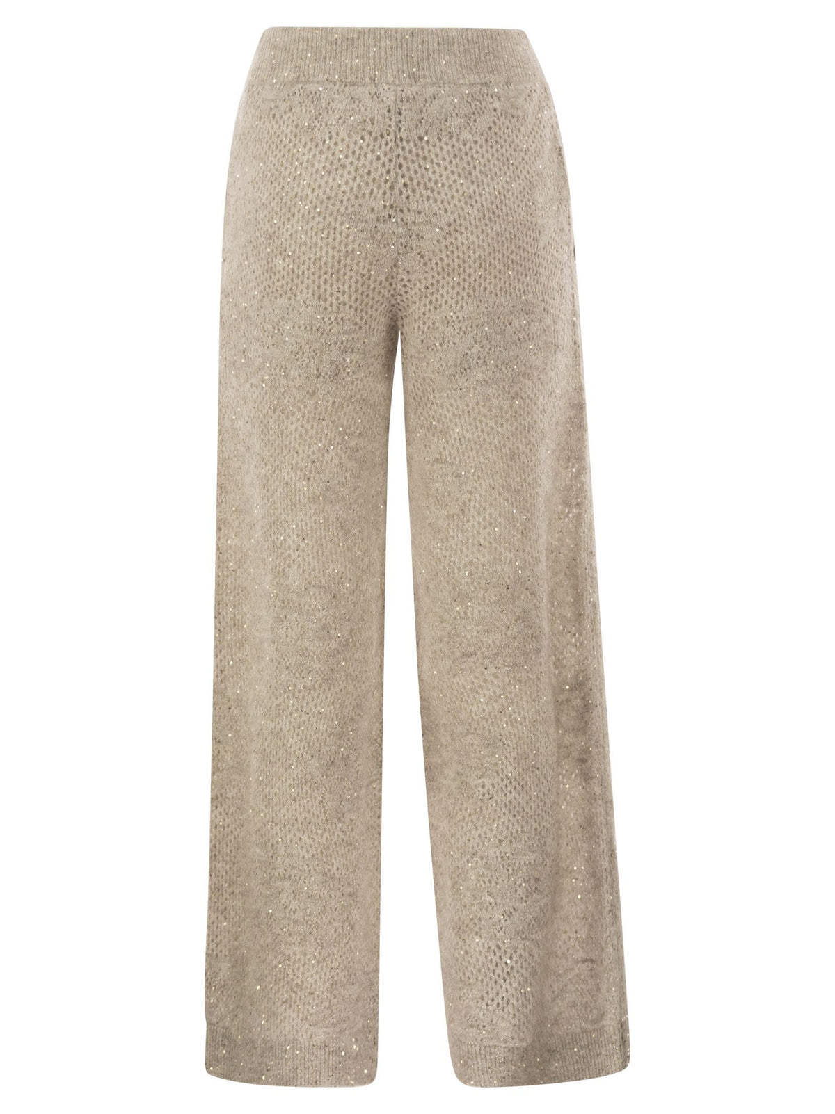 Brunello Cucinelli Women Open-Knit Trousers With Sequins