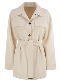 Brunello Cucinelli Women Viscose And Wool Safari Jacket