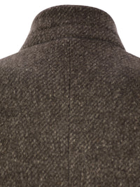 BRUNELLO CUCINELLI Brunello Cucinelli Women Wool And Cashmere Diagonal Mélange Coat With Belt And Necklace