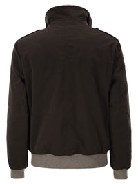 BRUNELLO CUCINELLI Brunello Cucinelli Men Padded Bomber Jacket With Shearling Collar And Tailored Details