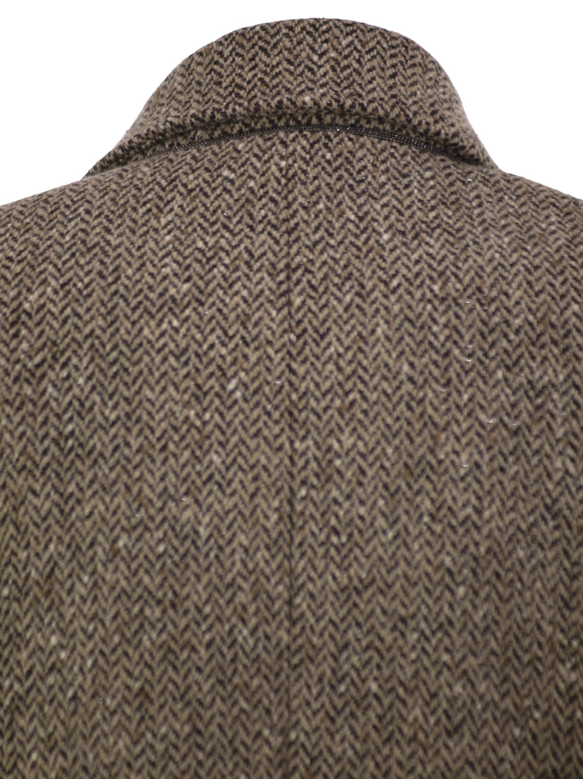 Brunello Cucinelli Women Double-Breasted Herringbone Blazer With Subtle Shimmer