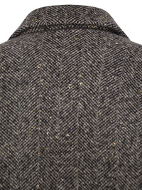 Brunello Cucinelli Women Double-Breasted Herringbone Wool Coat With Sequins