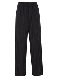 Brunello Cucinelli Women Pinstripe Trousers With Sequins And Elasticated Waist