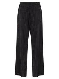 Brunello Cucinelli Women Pinstripe Trousers With Sequins And Elasticated Waist