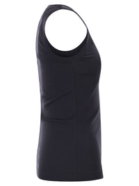 Brunello Cucinelli Women Sleeveless Ribbed Top In Stretch Cotton With Jewelled Trim