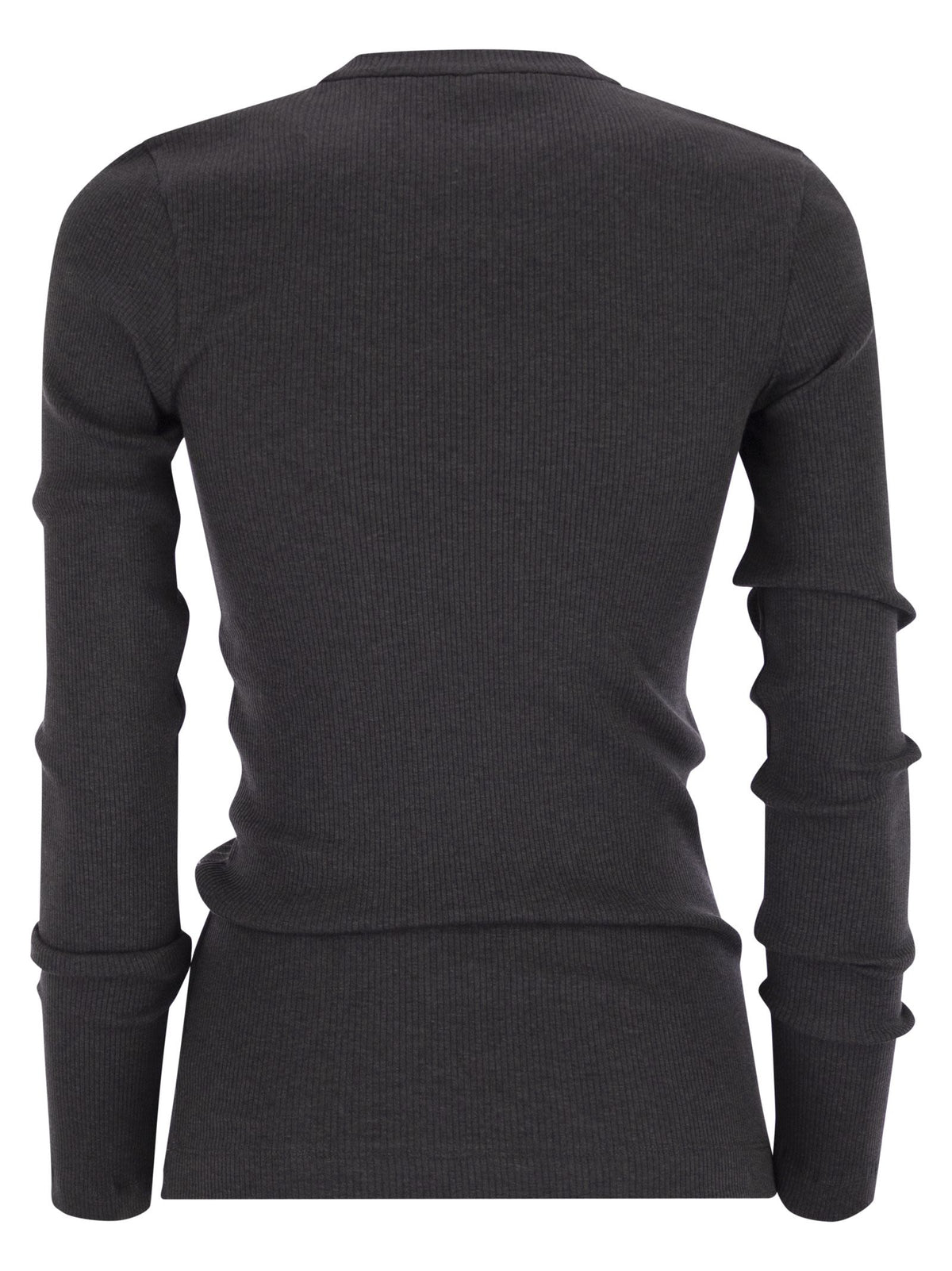 BRUNELLO CUCINELLI Brunello Cucinelli Women Cotton Jersey T-Shirt With Dazzling Chalk Stripe Embroidery