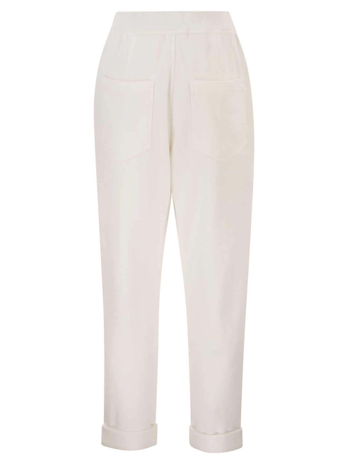 Brunello Cucinelli Women Stretch Cotton Gabardine Jogging Trousers