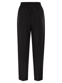 Brunello Cucinelli Women Baggy Pull-Up Trousers In Viscose And Linen Fluid Twill