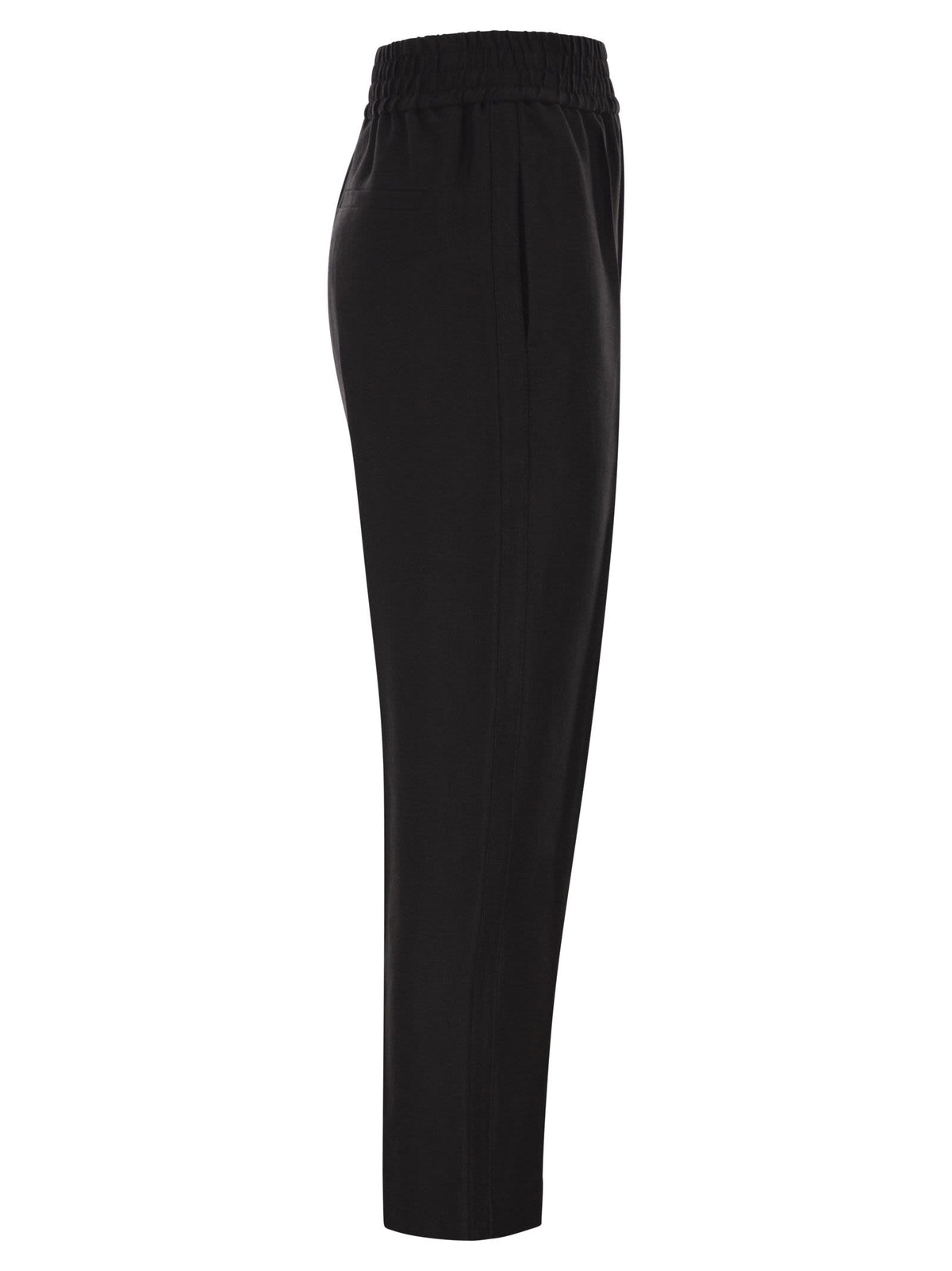 Brunello Cucinelli Women Baggy Pull-Up Trousers In Viscose And Linen Fluid Twill