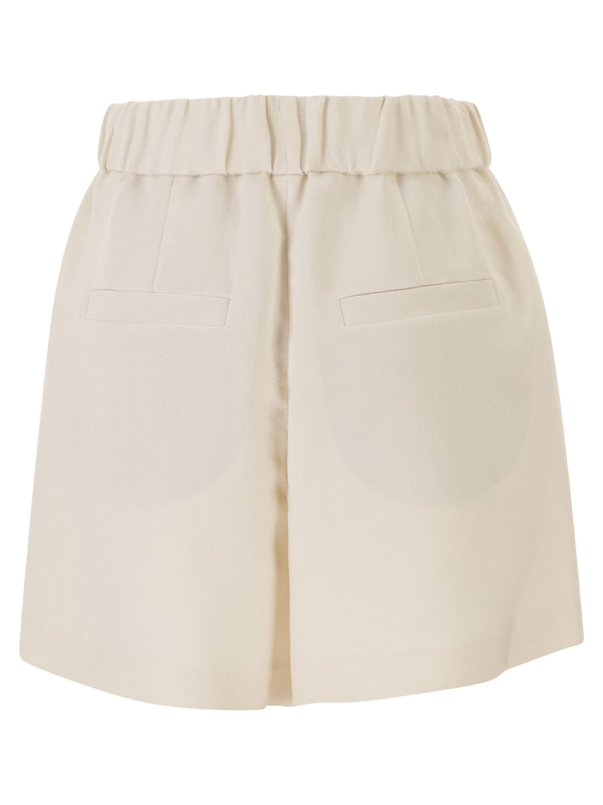 Brunello Cucinelli Women Baggy Shorts In Fluid Viscose And Linen Twill