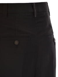 Brunello Cucinelli Women Tailored Trousers In Fluid Viscose And Linen Twill With Double Pleats