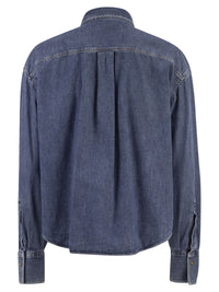 BRUNELLO CUCINELLI Brunello Cucinelli Women Cropped Denim Shirt With Patch Pockets