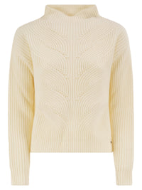 Herno Women Pure Wool Jumper With Textured Knit And High Neck