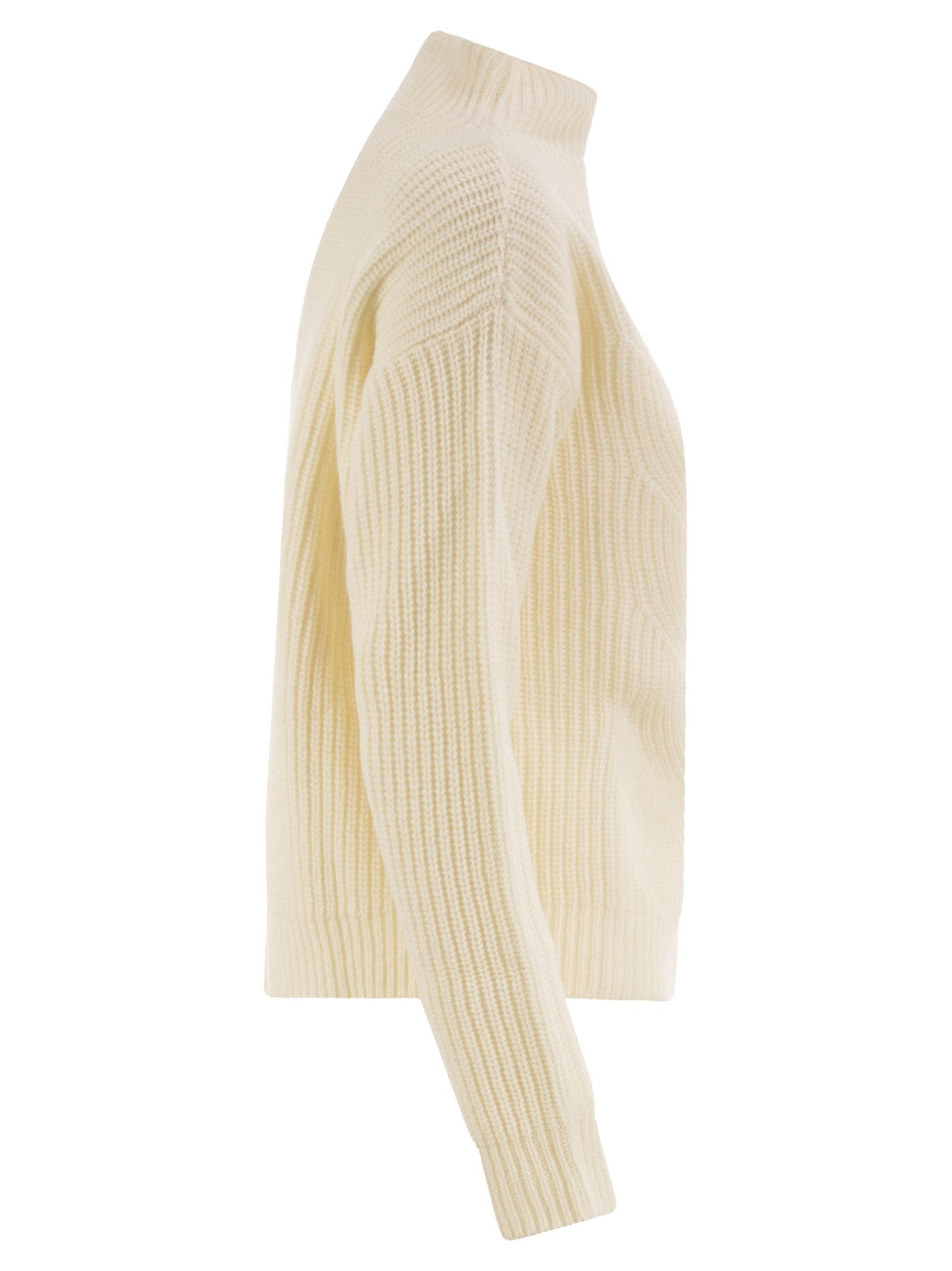 Herno Women Pure Wool Jumper With Textured Knit And High Neck