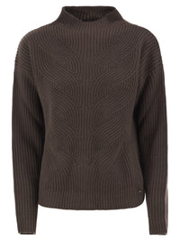 Herno Women Pure Wool Jumper With Textured Knit And High Neck