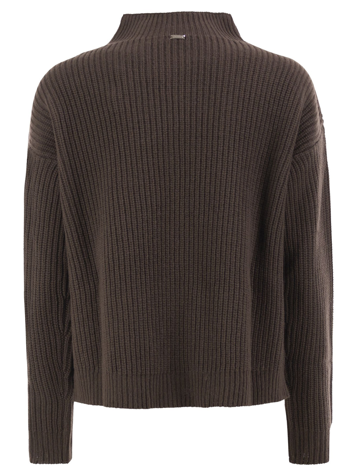Herno Women Pure Wool Jumper With Textured Knit And High Neck