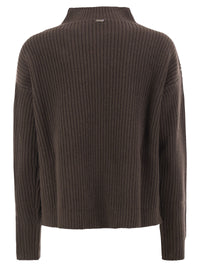 Herno Women Pure Wool Jumper With Textured Knit And High Neck